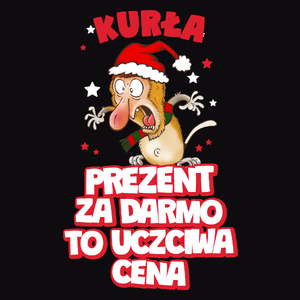 Świąteczny Nosacz Prezent Za Darmo - Męska Bluza Czarna