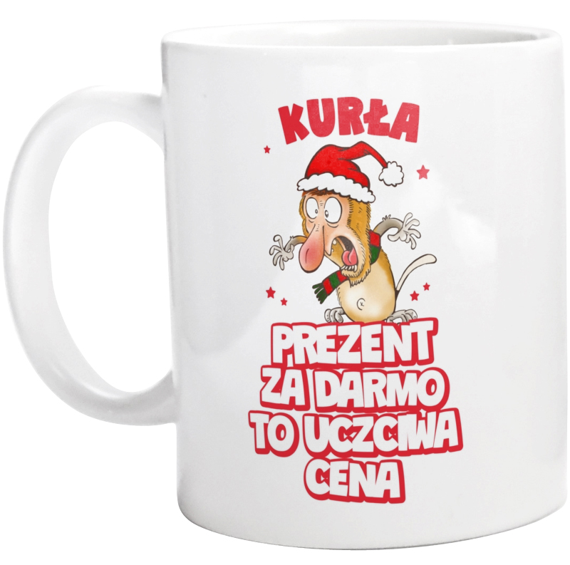 Świąteczny Nosacz Prezent Za Darmo - Kubek Biały