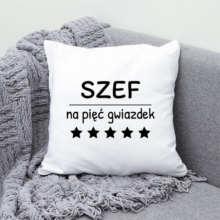 Szef Na 5 Gwiazdek - Poduszka Biała