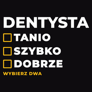 Szybko Tanio Dobrze Dentysta - Męska Bluza z kapturem Czarna