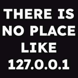 THERE IS NO PLACE LIKE 127.0.0.1  - Męska Bluza Czarna