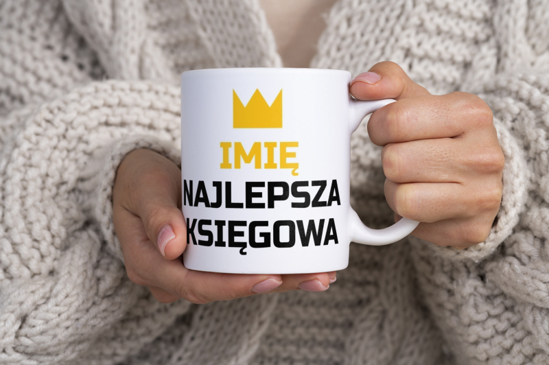 TWOJE IMIĘ najlepsza księgowa - Kubek Biały