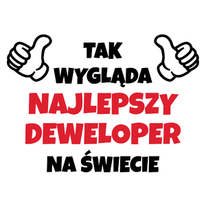 Tak Wygląda Najlepszy Deweloper Na Świecie - Kubek Biały