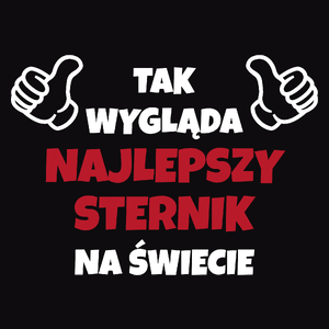 Tak Wygląda Najlepszy Sternik Na Świecie - Męska Koszulka Czarna