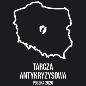 Tarcza Antykryzysowa 2020 - Damska Koszulka Czarna