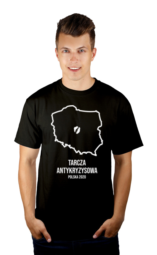 Tarcza Antykryzysowa 2020 - Męska Koszulka Czarna