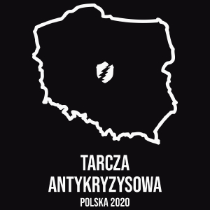 Tarcza Antykryzysowa 2020 - Męska Koszulka Czarna