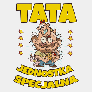 Tata Jednostka Specjalna 2 - Męska Koszulka Biała