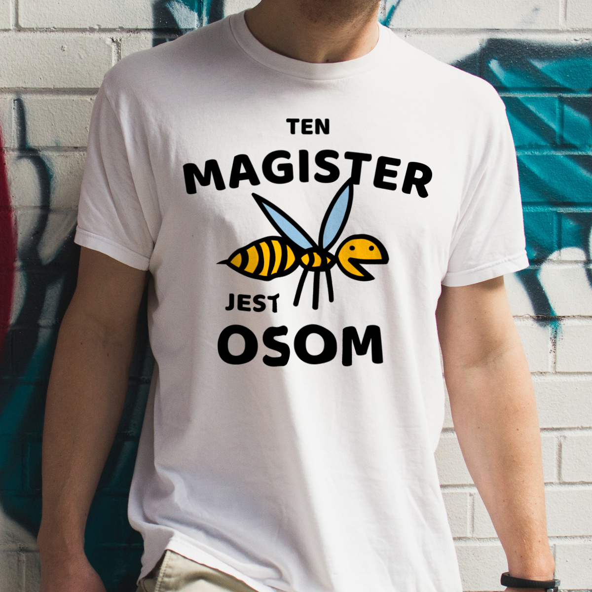 Ten Magister Jest Osom Awesome - Męska Koszulka Biała