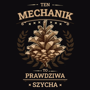 Ten Mechanik To Prawdziwa Szycha - Męska Bluza z kapturem Czarna