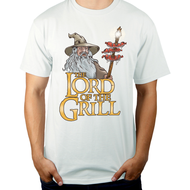 The Lord Of The Grill - Męska Koszulka Biała