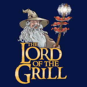 The Lord Of The Grill - Męska Koszulka Ciemnogranatowa