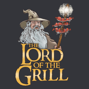 The Lord Of The Grill - Męska Koszulka Szara