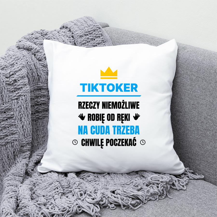 Tiktoker Rzeczy Niemożliwe Robię Od Ręki - Poduszka Biała