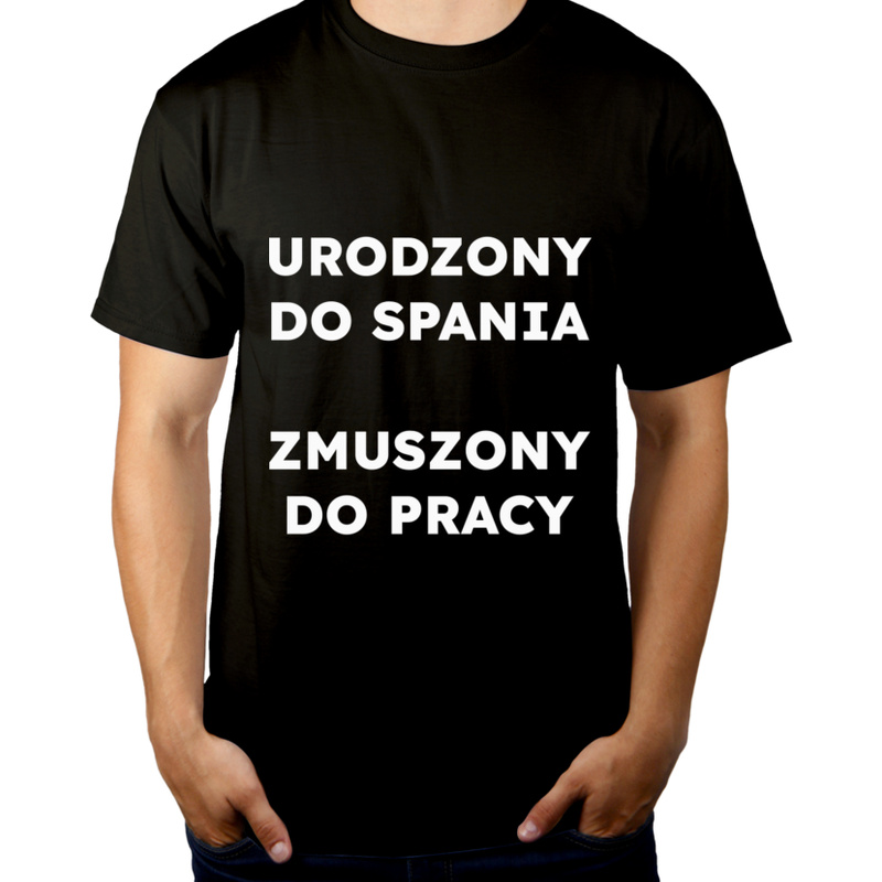 URODZONY DO SPANIA ZMUSZONY DO PRACY  - Męska Koszulka Czarna