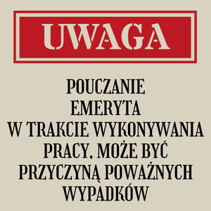 Uwaga Pouczanie Emeryta - Torba Na Zakupy Natural