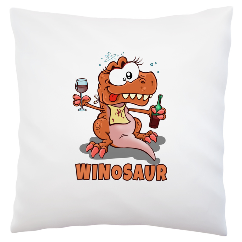 Winosaur Wino Dinozaur - Poduszka Biała