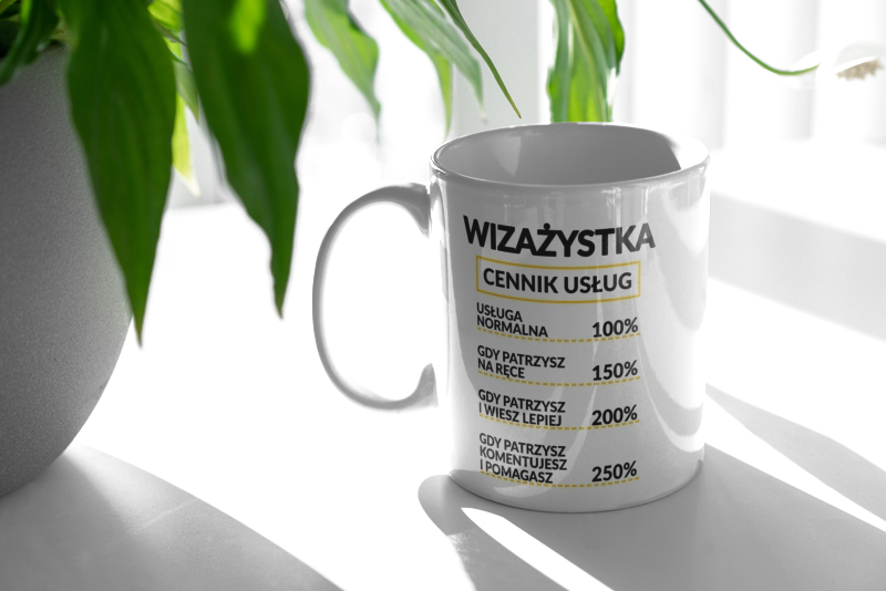 Wizażystka - Cennik Usług - Kubek Biały