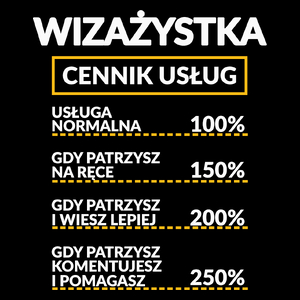 Wizażystka - Cennik Usług - Torba Na Zakupy Czarna