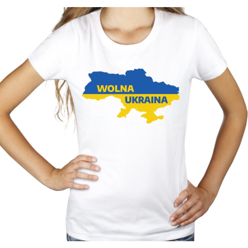 Wolna Ukraina - Damska Koszulka Biała