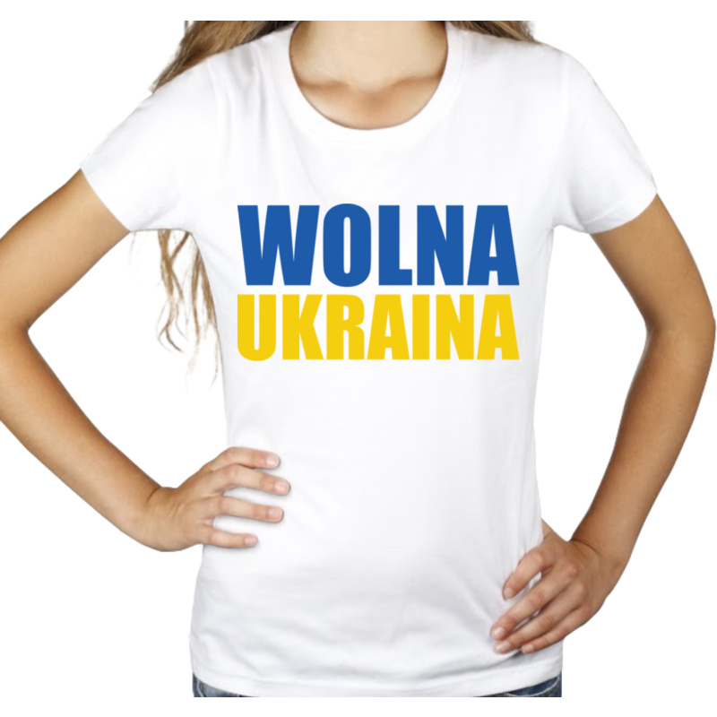 Wolna Ukraina - Damska Koszulka Biała