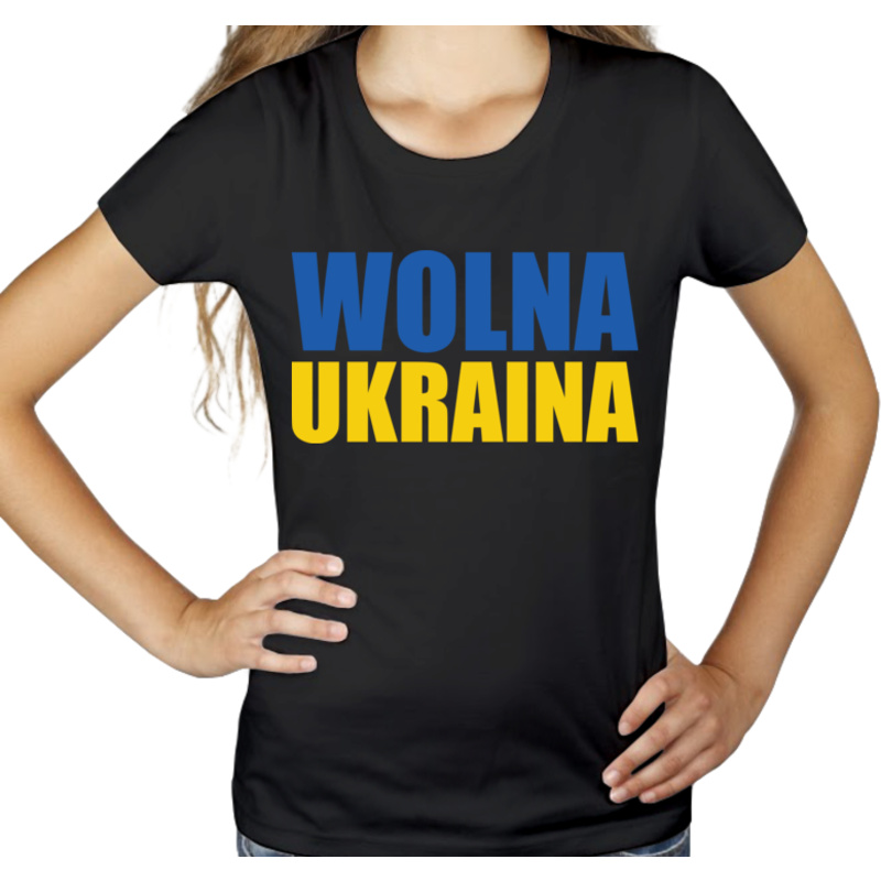 Wolna Ukraina - Damska Koszulka Czarna