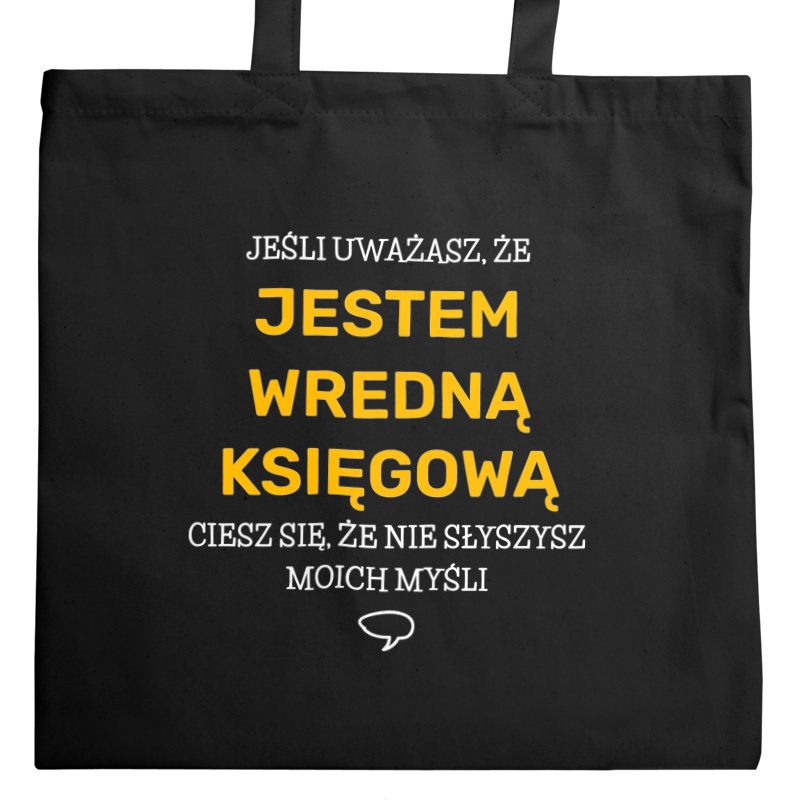 Wredna Księgowa - Torba Na Zakupy Czarna