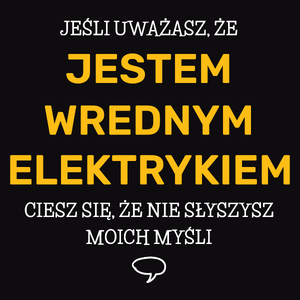 Wredny Elektryk - Męska Bluza z kapturem Czarna