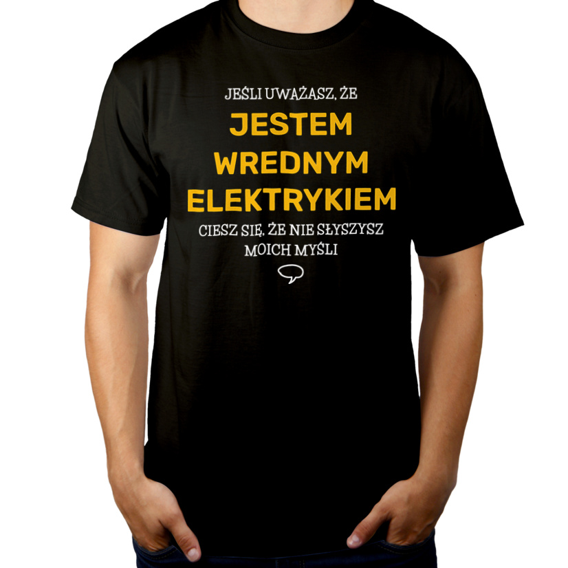 Wredny Elektryk - Męska Koszulka Czarna