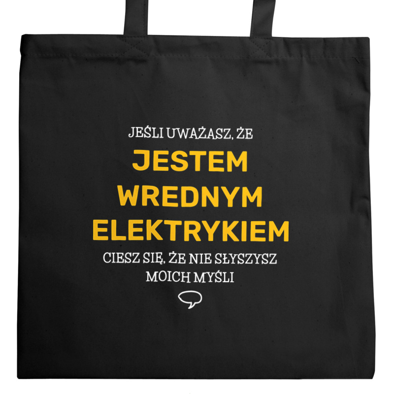 Wredny Elektryk - Torba Na Zakupy Czarna