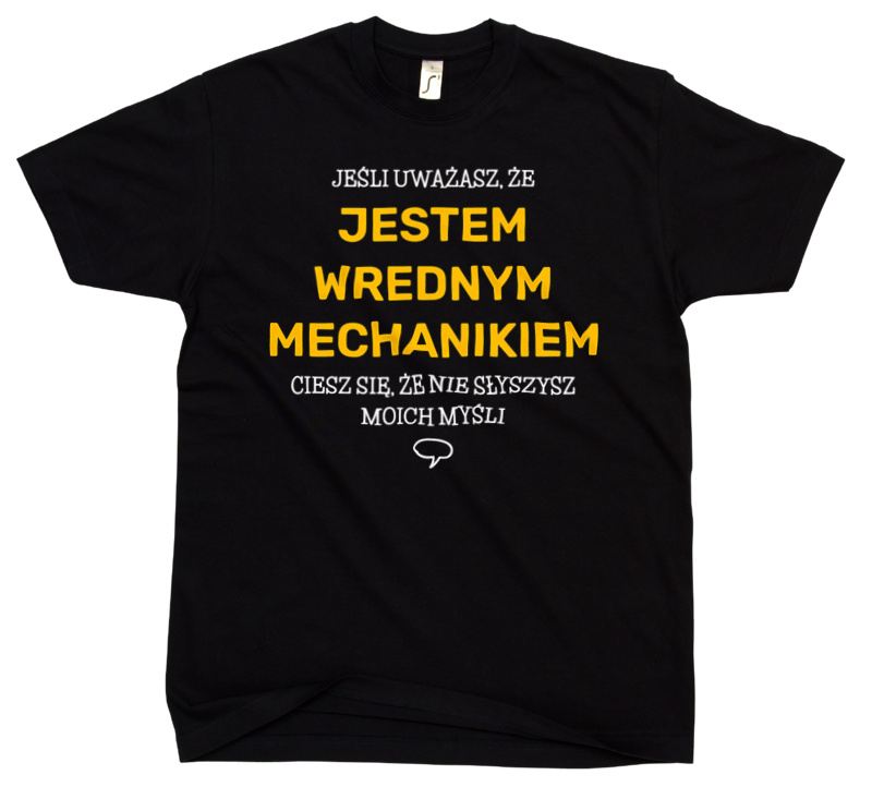 Wredny Mechanik - Męska Koszulka Czarna