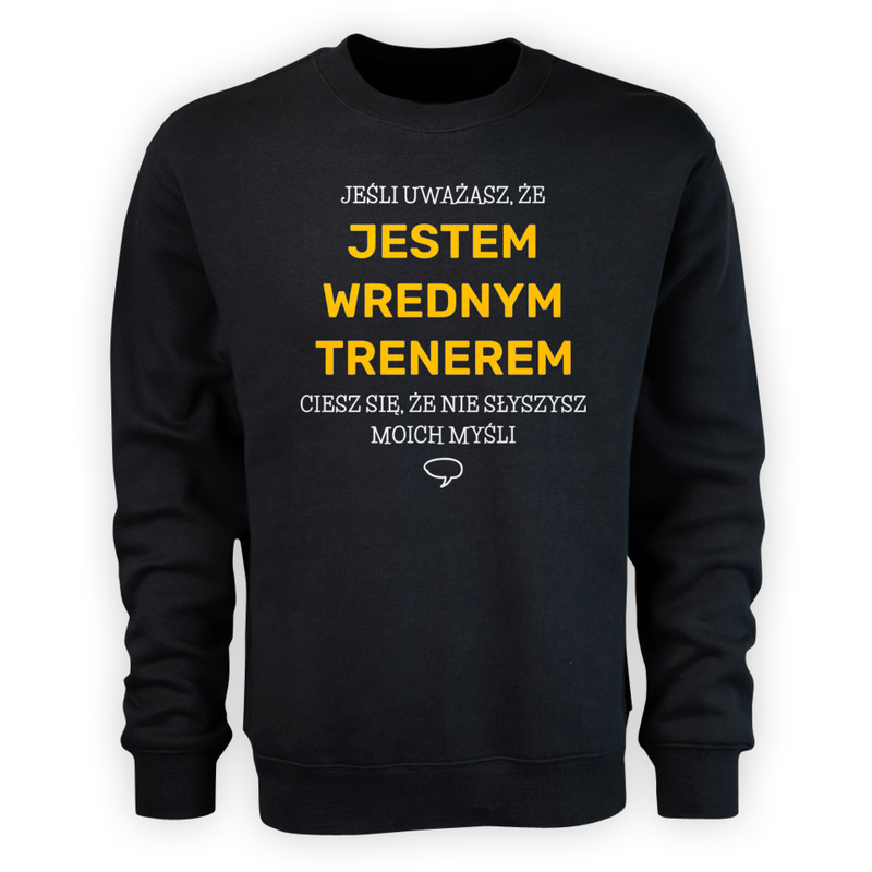 Wredny Trener - Męska Bluza Czarna