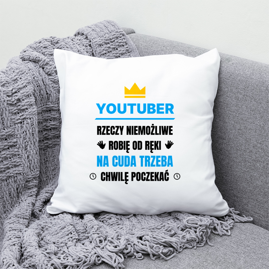 Youtuber Rzeczy Niemożliwe Robię Od Ręki - Poduszka Biała