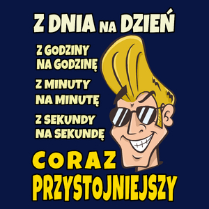 Z Dnia na Dzień Coraz Przystojniejszy - Męska Koszulka Ciemnogranatowa