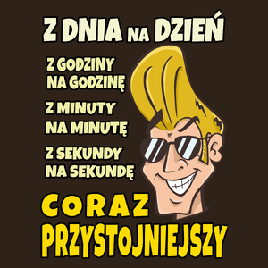 Z Dnia na Dzień Coraz Przystojniejszy - Męska Koszulka Czekoladowa