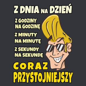 Z Dnia na Dzień Coraz Przystojniejszy - Męska Koszulka Szara