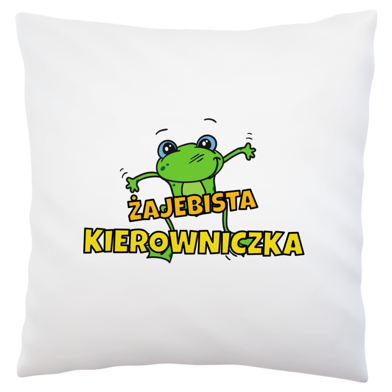 Żajebista kierowniczka - Poduszka Biała