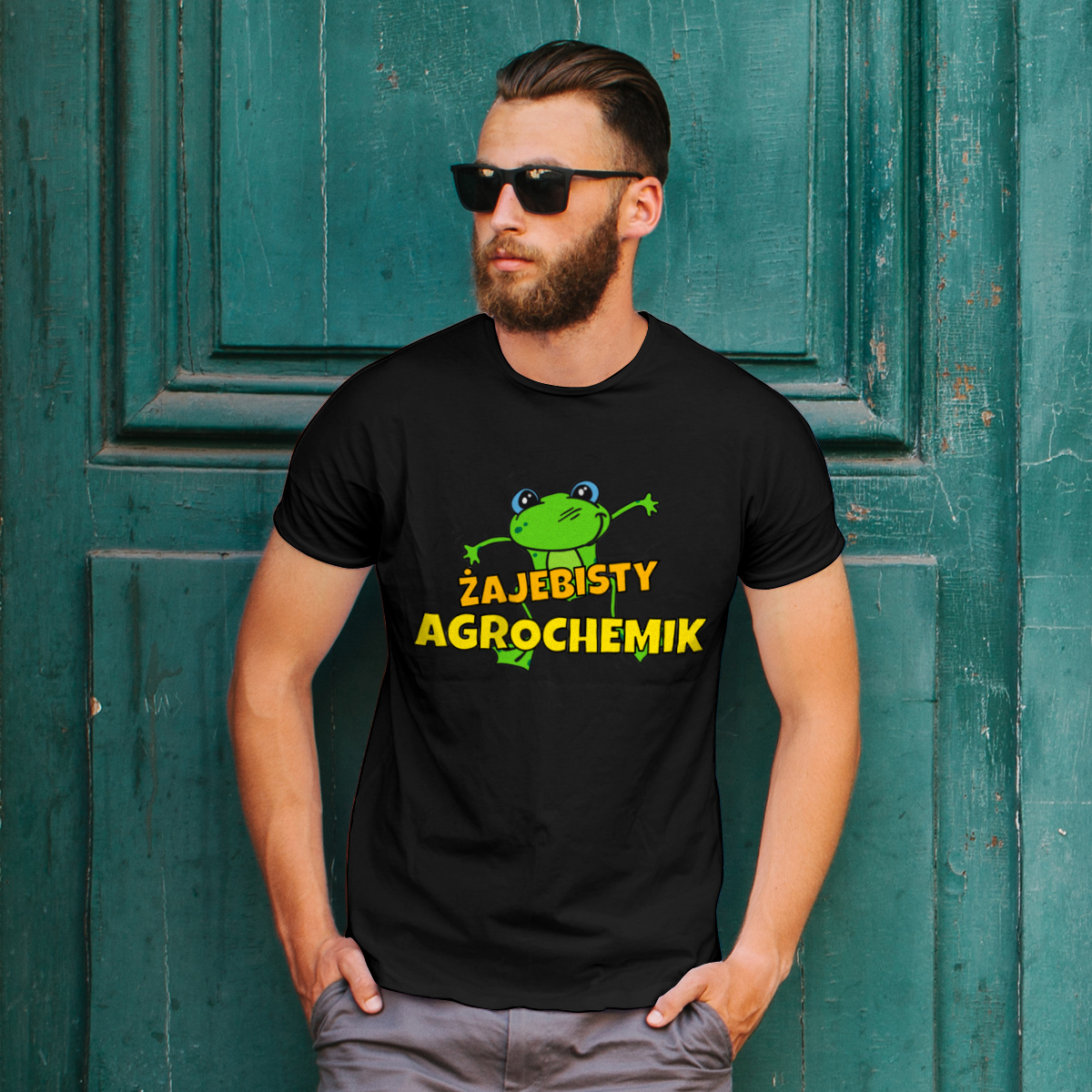 Żajebisty Agrochemik - Męska Koszulka Czarna