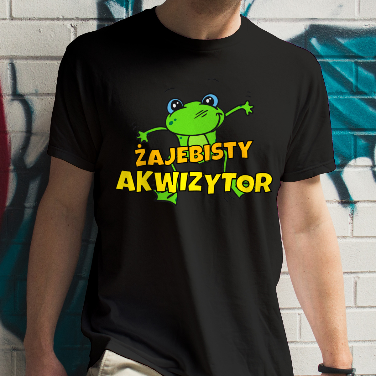 Żajebisty Akwizytor - Męska Koszulka Czarna