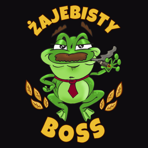 Żajebisty Boss - Męska Bluza z kapturem Czarna