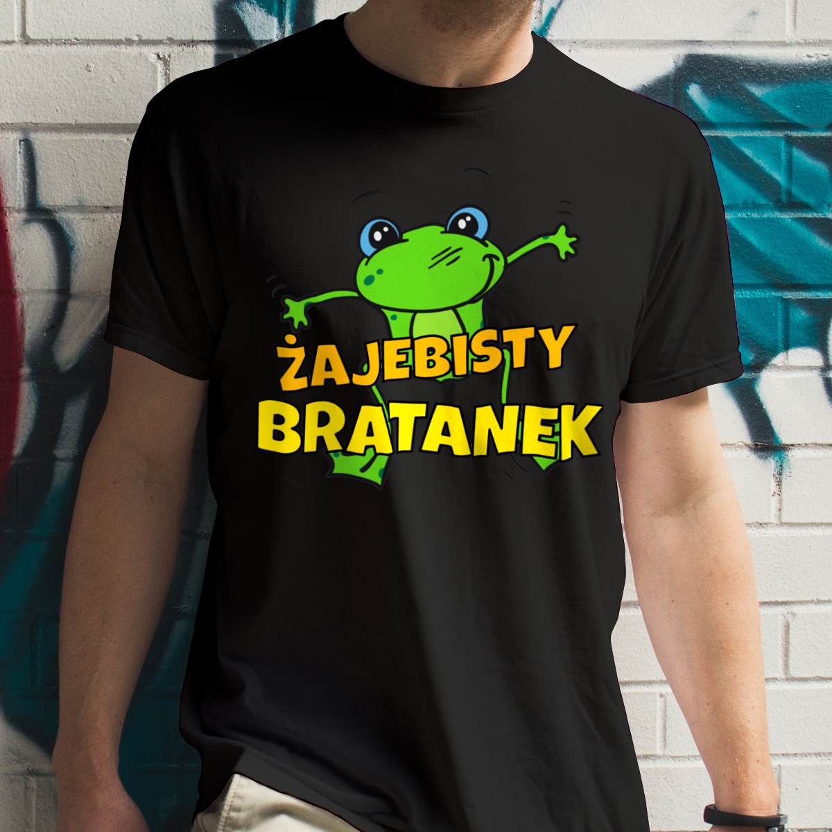 Żajebisty Bratanek - Męska Koszulka Czarna