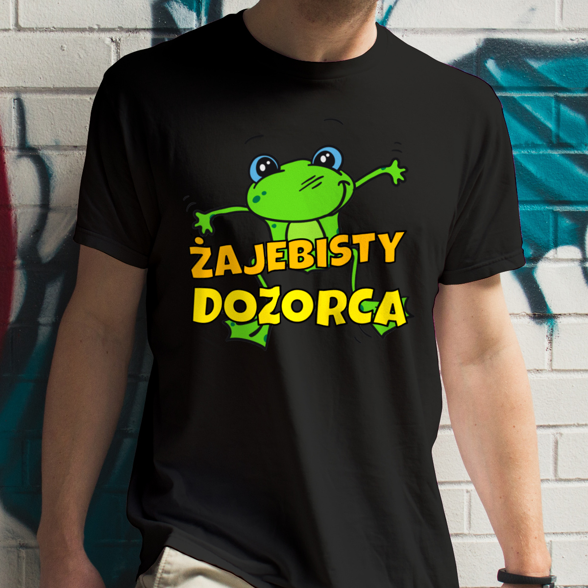 Żajebisty Dozorca - Męska Koszulka Czarna