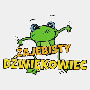 Żajebisty Dźwiękowiec - Męska Koszulka Biała