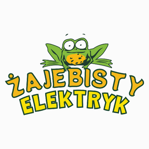 Żajebisty Elektryk - Poduszka Biała