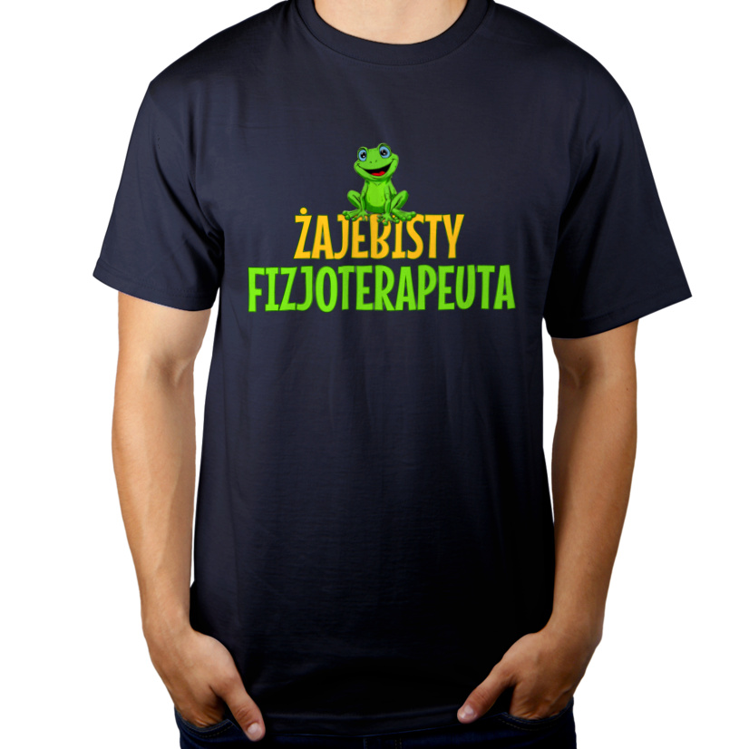 Żajebisty Fizjoterapeuta - Męska Koszulka Ciemnogranatowa