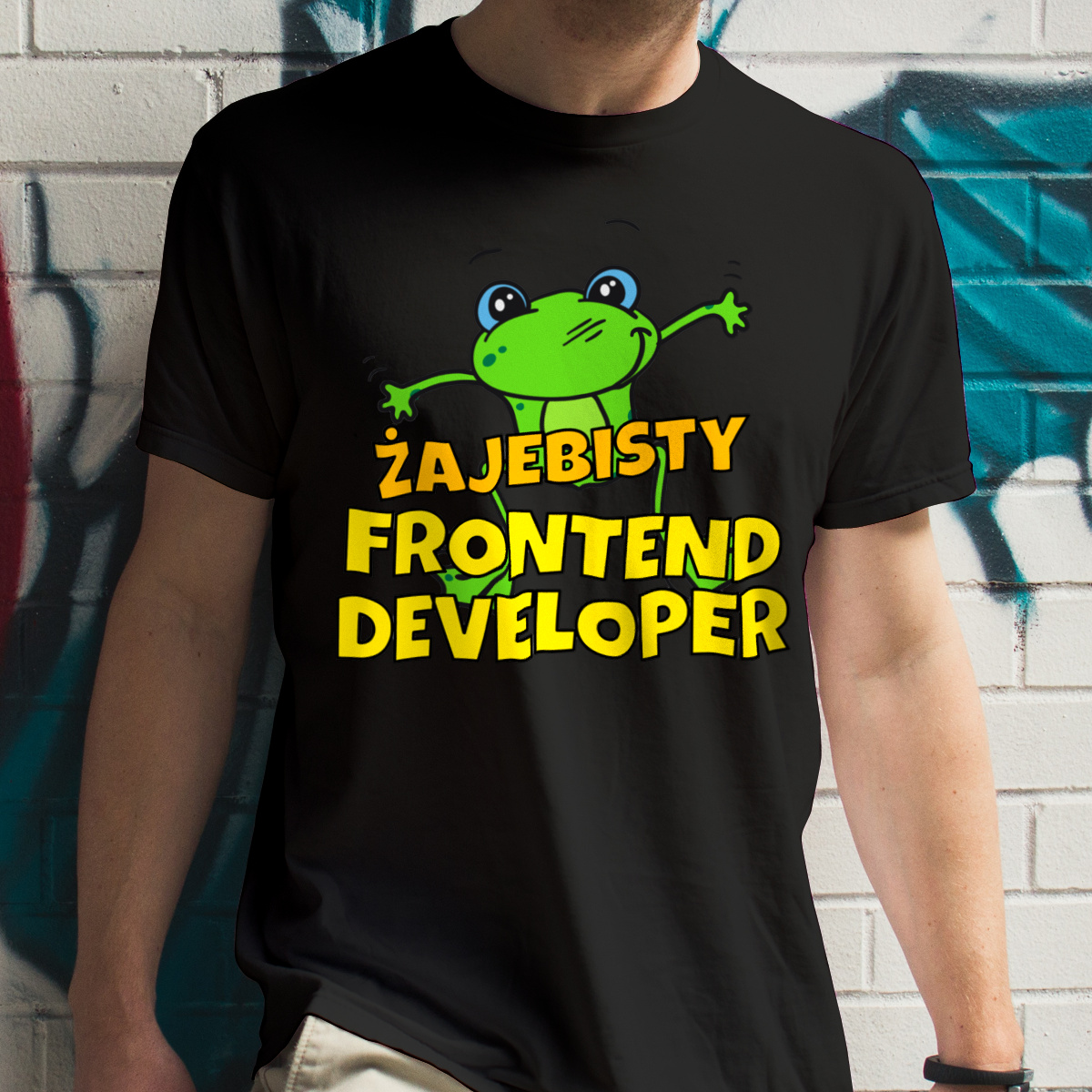 Żajebisty Frontend Developer - Męska Koszulka Czarna