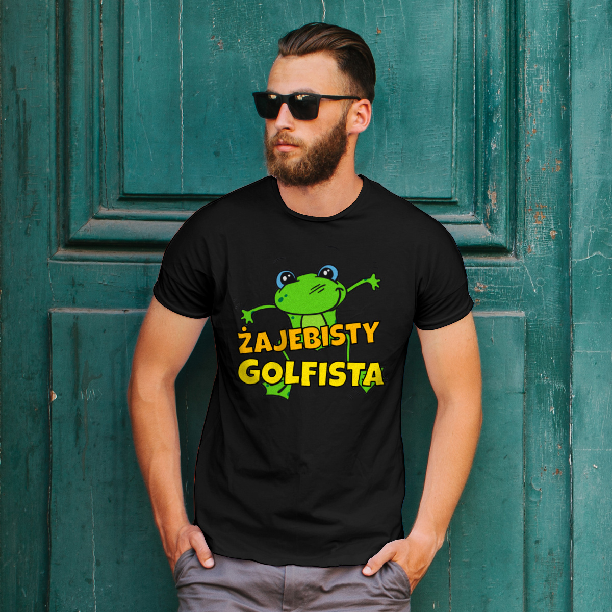 Żajebisty Golfista - Męska Koszulka Czarna