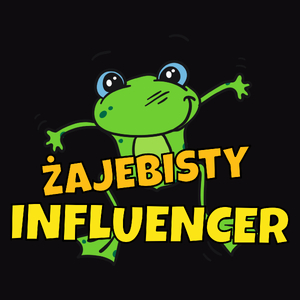 Żajebisty Influencer - Męska Bluza z kapturem Czarna