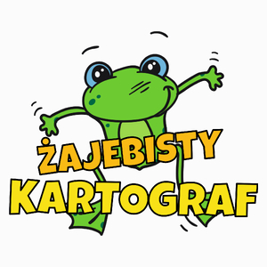 Żajebisty Kartograf - Poduszka Biała