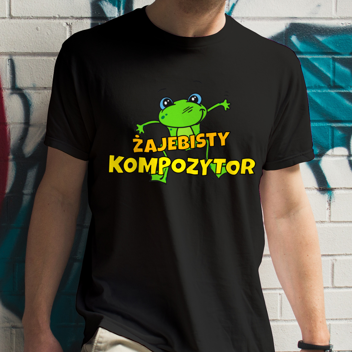 Żajebisty Kompozytor - Męska Koszulka Czarna